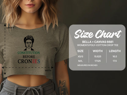 Constitution Before Cronies Women's Crop Tee product