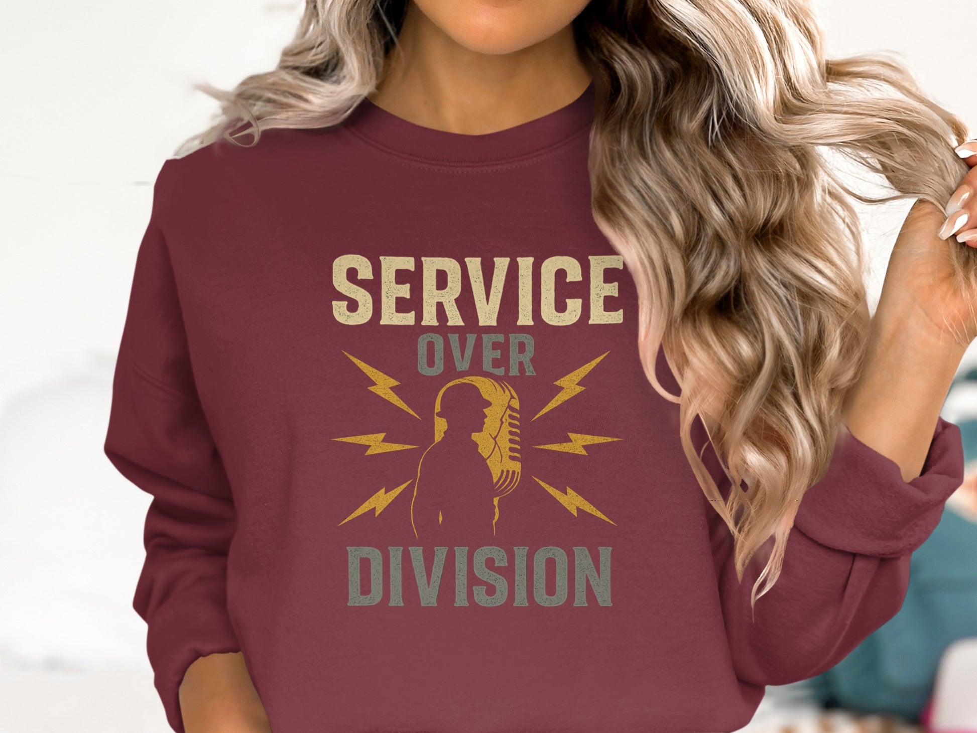 Service Over Division Graphic Sweatshirt product