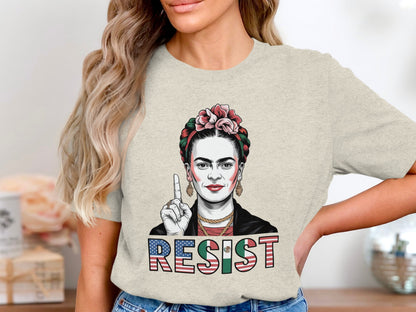 Frida Kahlo Resist Graphic T-Shirt artistic product type