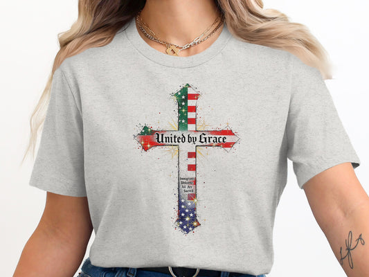 United by Grace Colorful Cross Design Shirt product