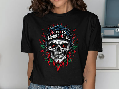 Born to Blend Cultures Skull Graphic Teeshirt Product