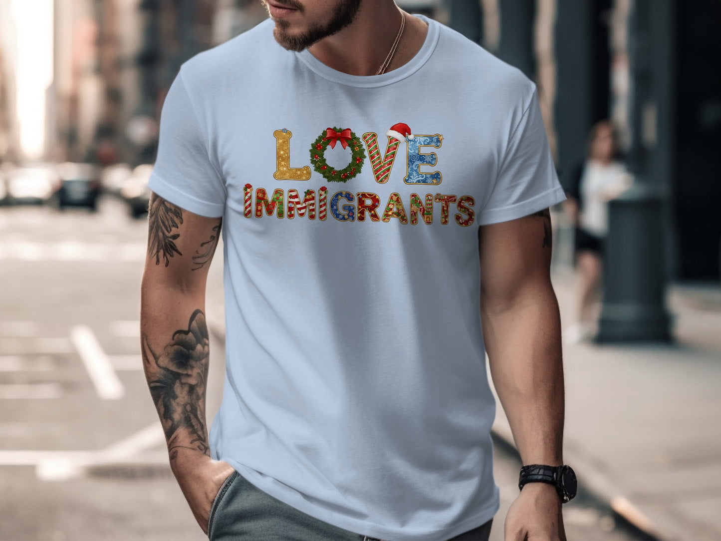 Love Immigrants Graphic Tee For Everyday Wear