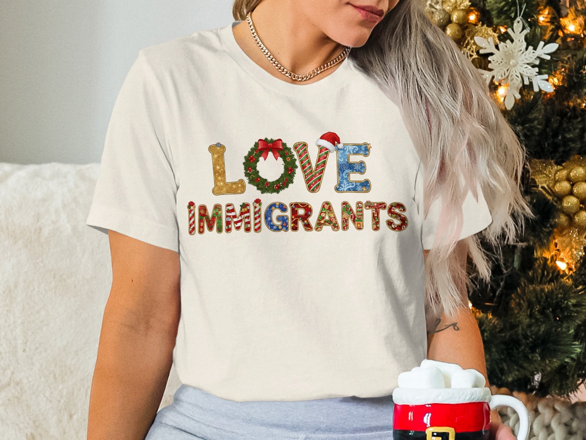 Love Immigrants Festive T-shirt Product
