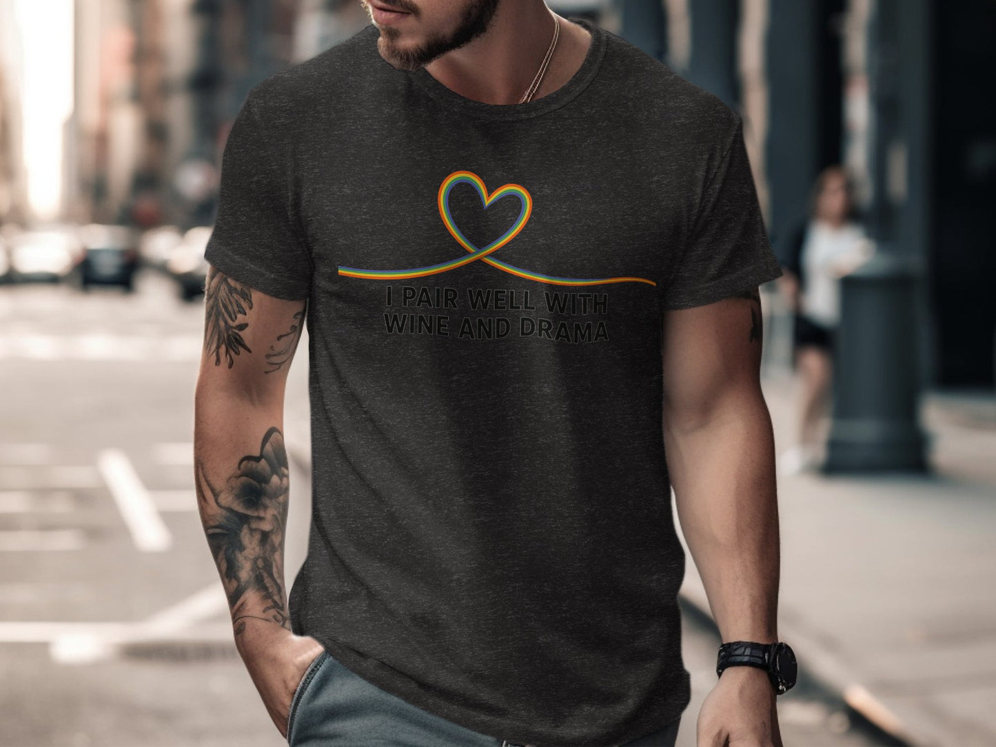 I Pair Well With Wine And Drama Graphic T-shirt product