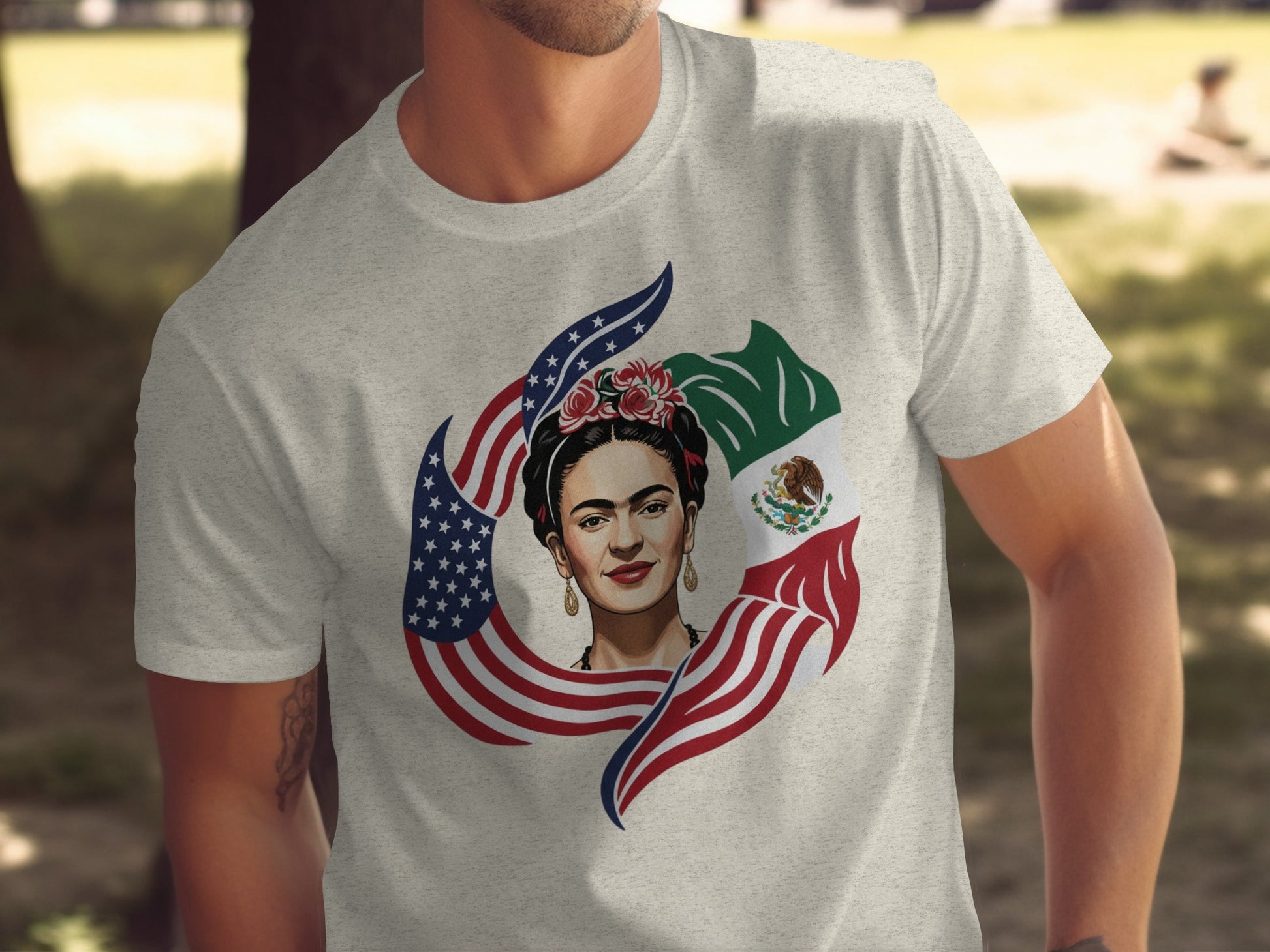 Frida Kahlo Themed Patriotic Graphic T-shirt product type