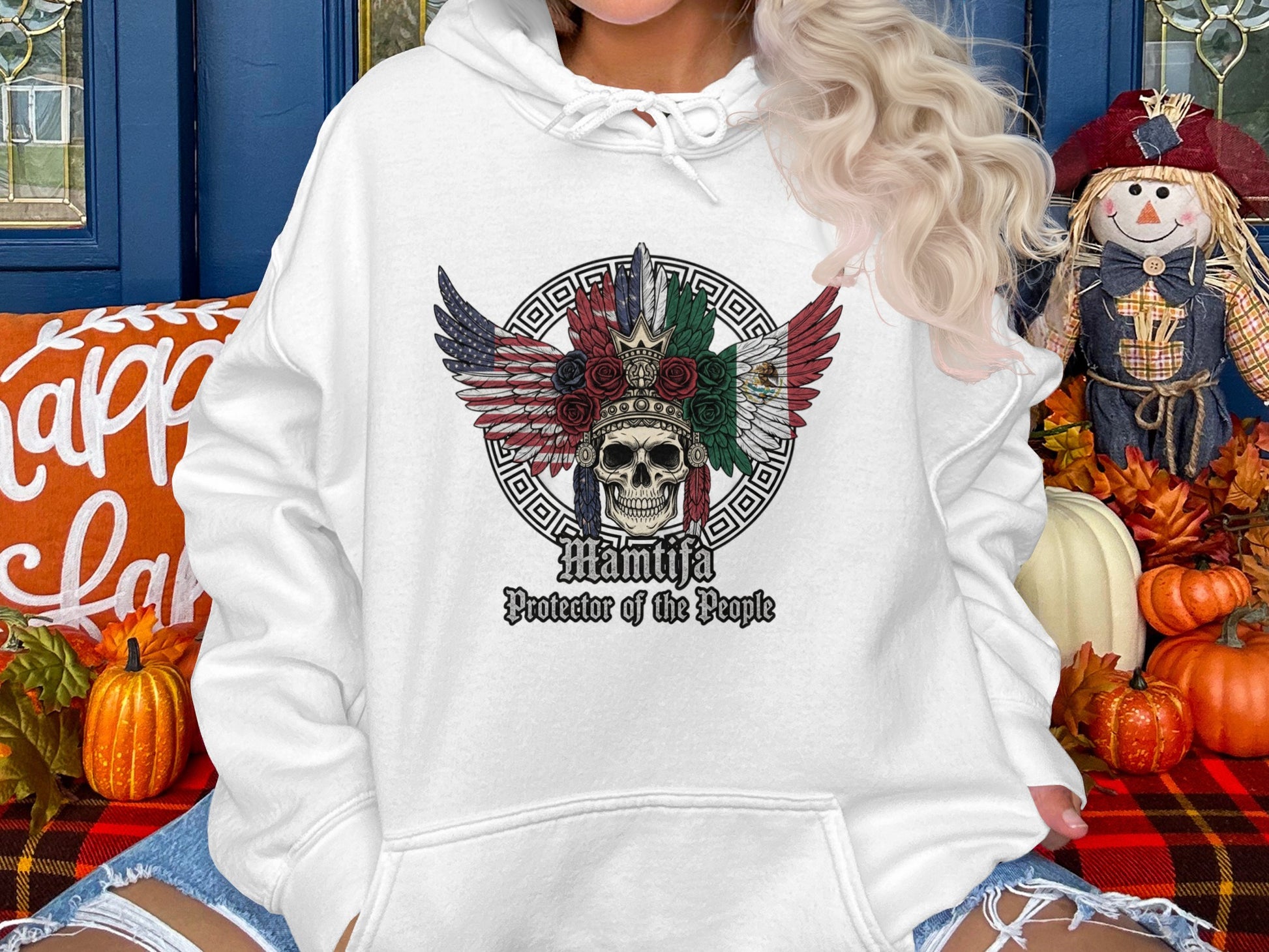 Mamita Protector of the People Skull Design Hoodie