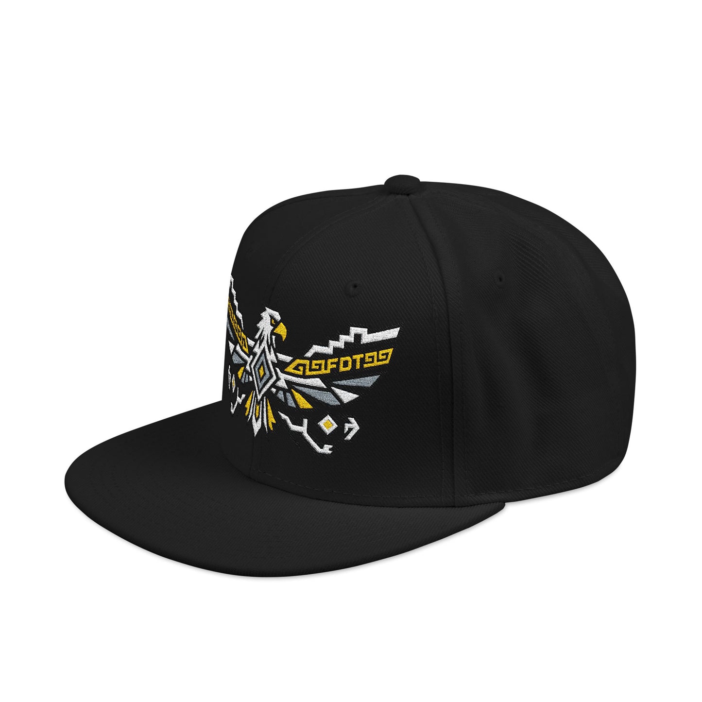 Black snapback hat with embroidered eagle and "GGFOT99" text.
