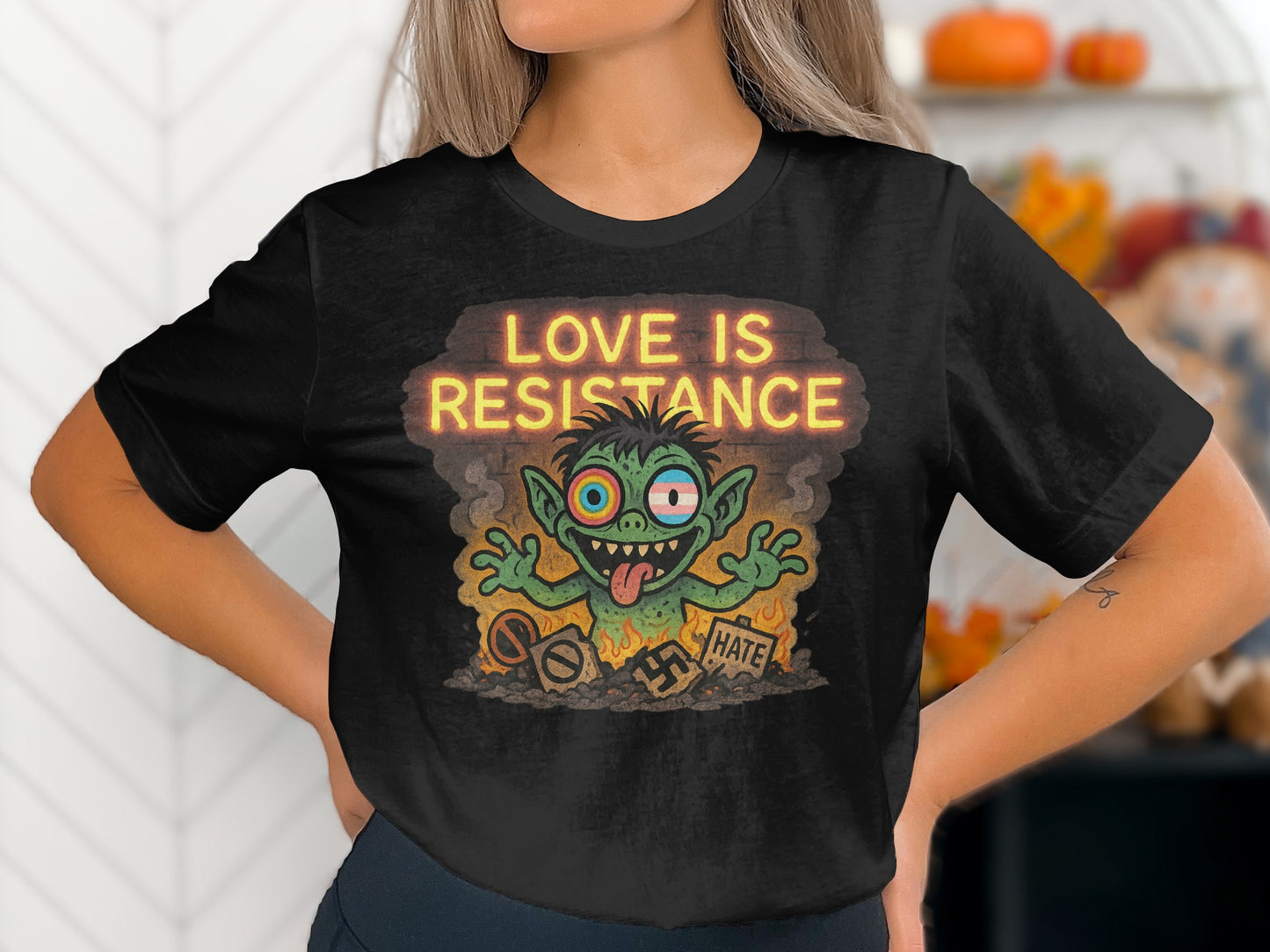 Love is Resistance Halloween Graphic T-shirt product type