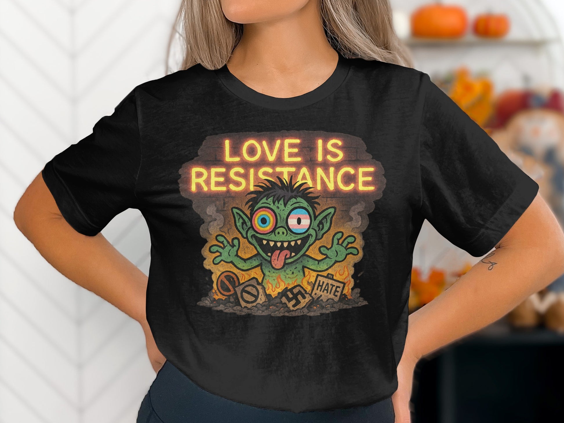 Love is Resistance Halloween Graphic T-shirt product type
