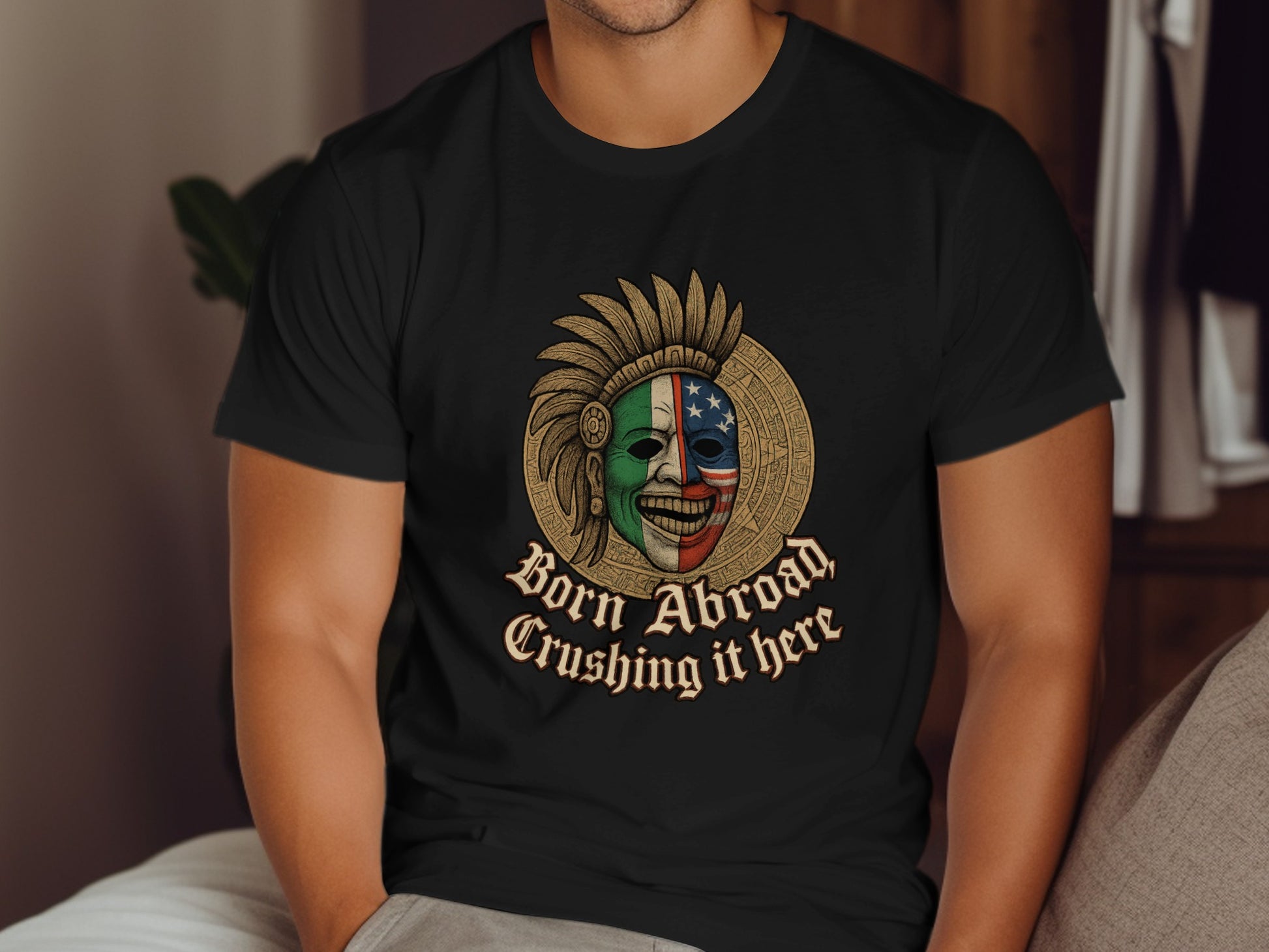 Born Abroad Crushing it here unique graphic t-shirt product