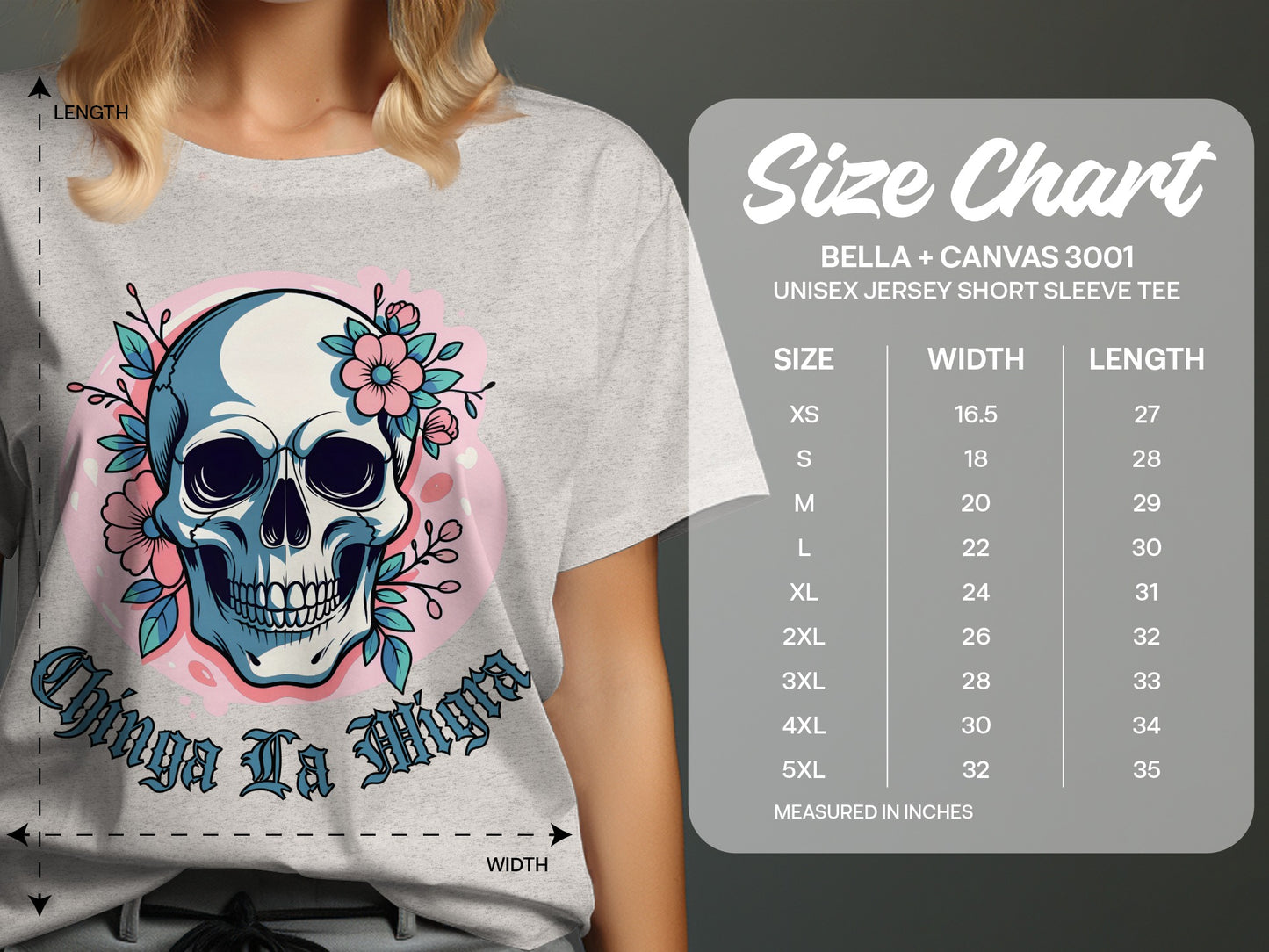 Chinga La Miga Skull Graphic Tee product type