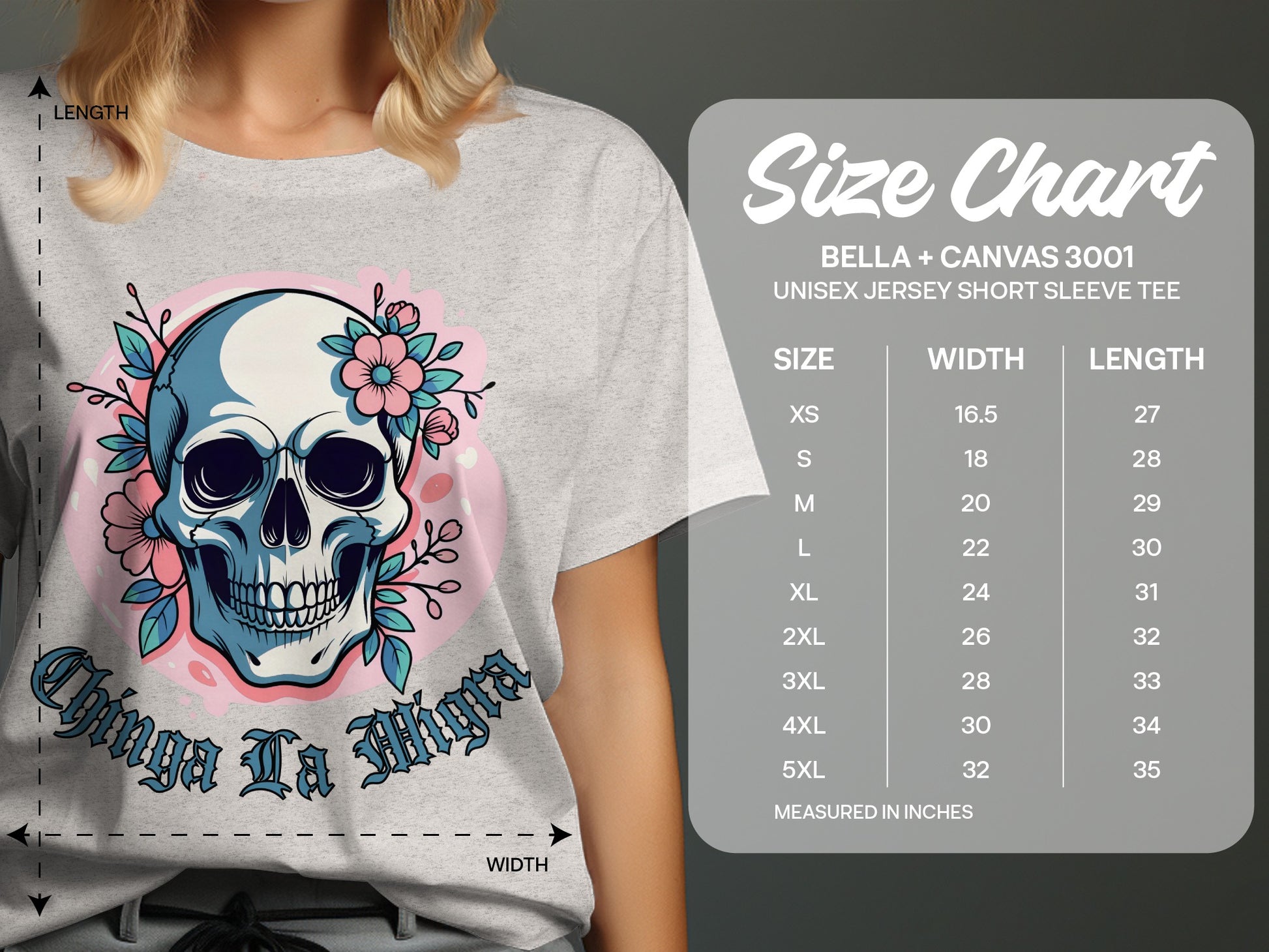 Chinga La Miga Skull Graphic Tee product type