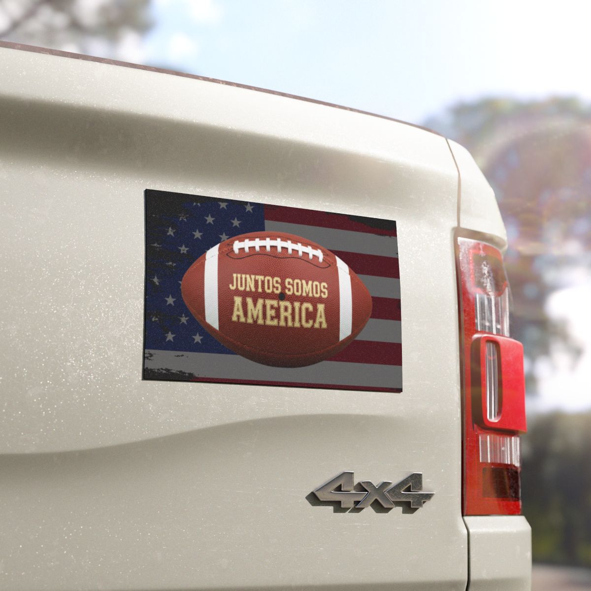 Juntos Somos America Football American Flag Sticker