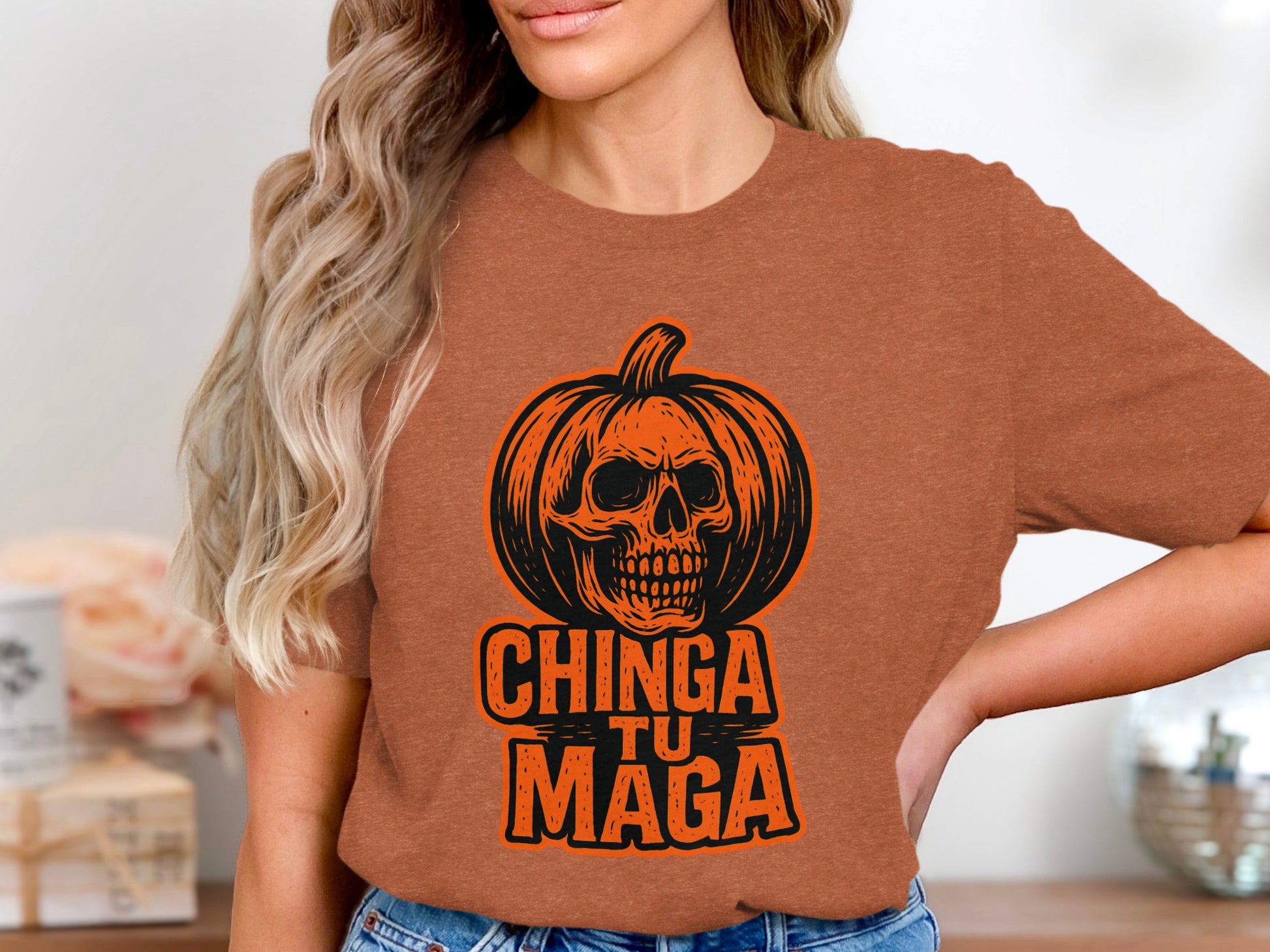 Chinga Tu Maga Graphic Tee for Halloween Product