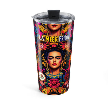 La MICK Frida tumbler with vibrant artistic design