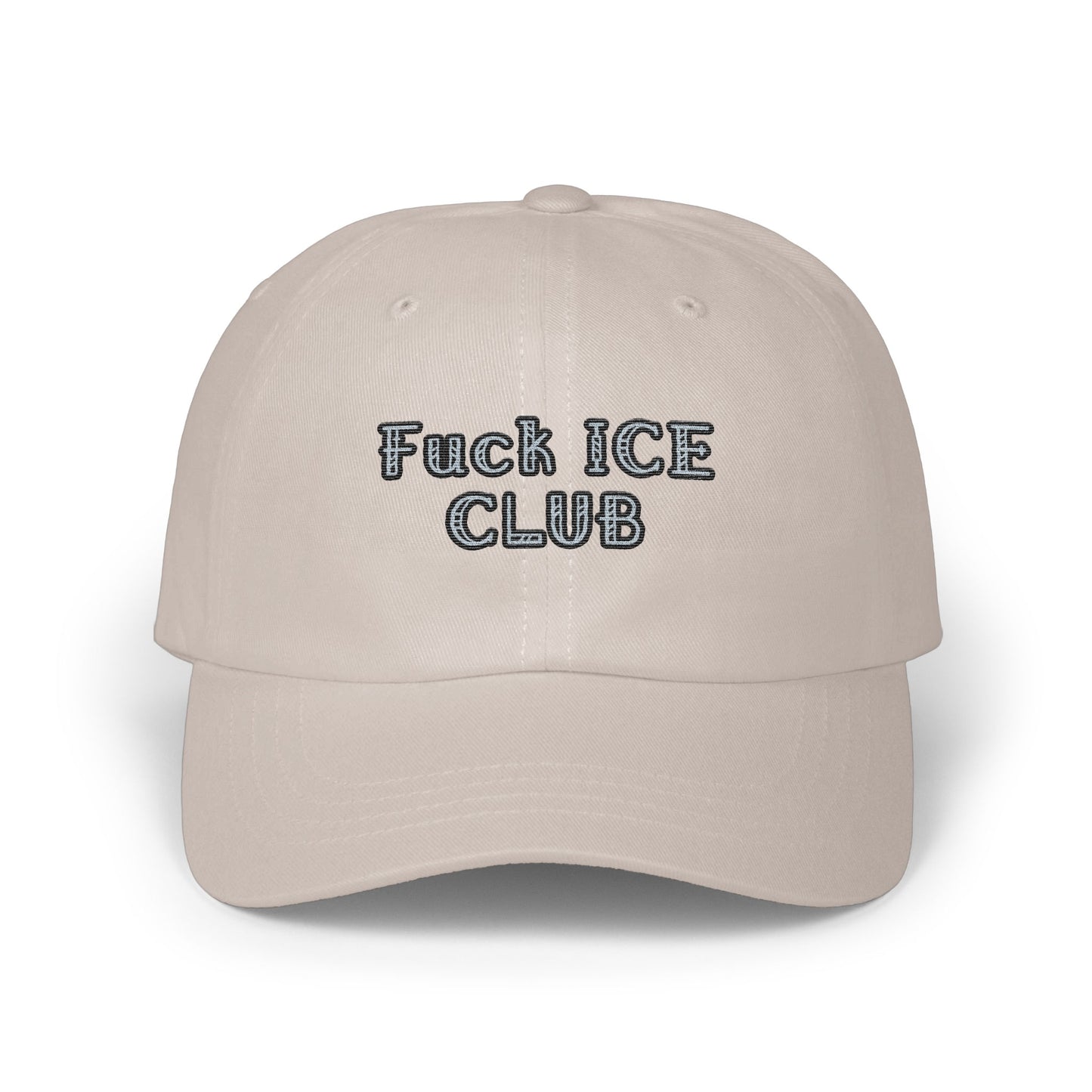 Fuck ICE CLUB Message Embroidered Cap product type