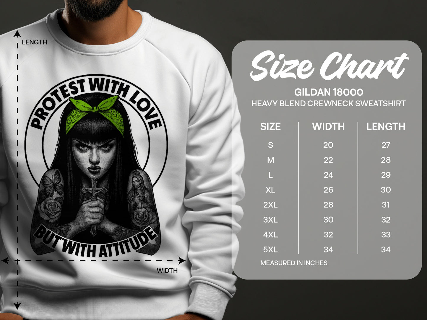 Protest With Love But With Attitude sweatshirt