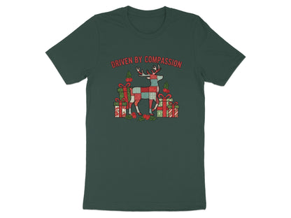 Driven by Compassion Festive Reindeer Graphic Tee