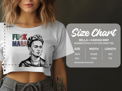 Frida Graphic Art Women's Crop Tee product