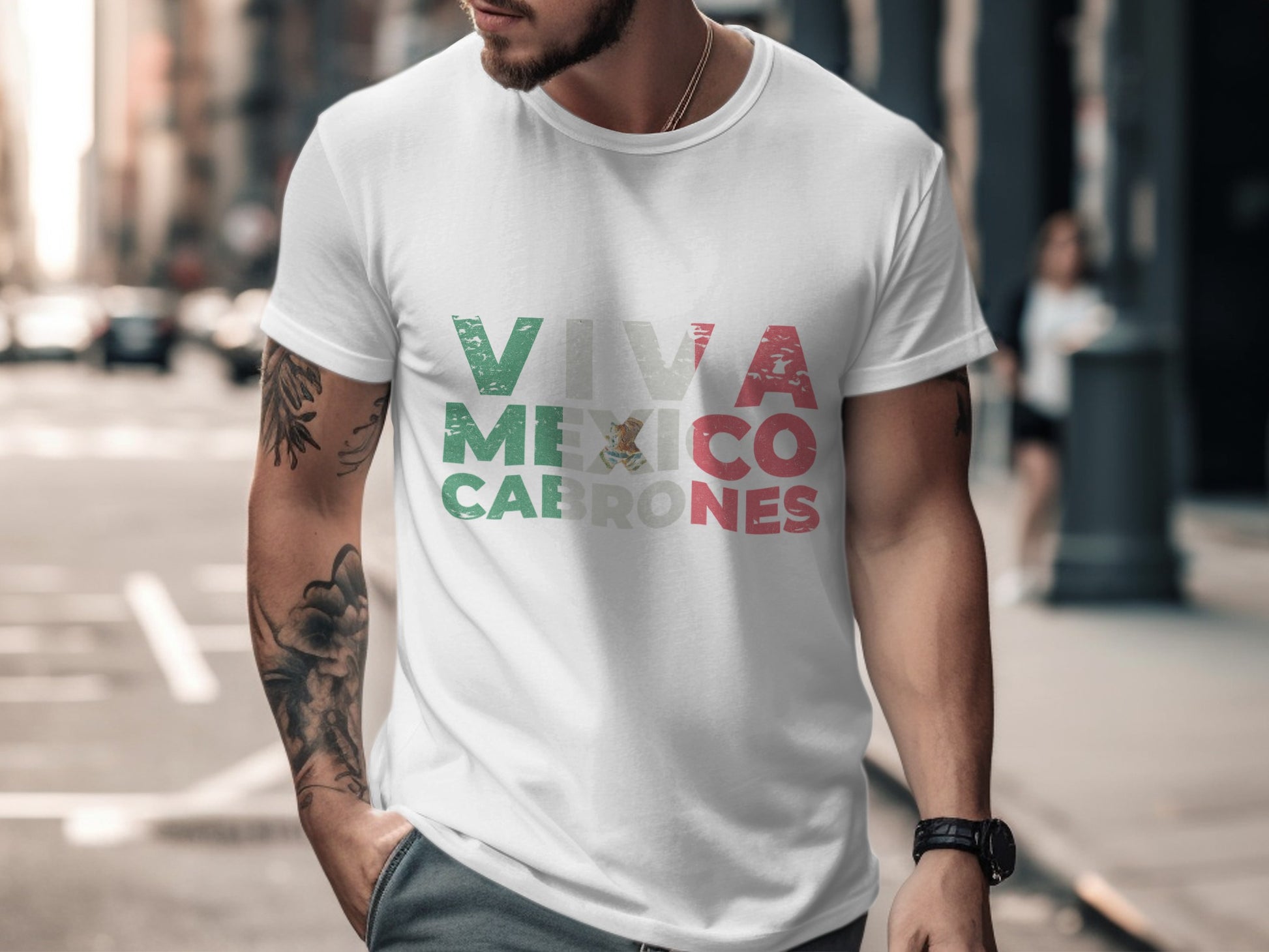 Viva Mexico Cabrones Graphic Print T-Shirt product