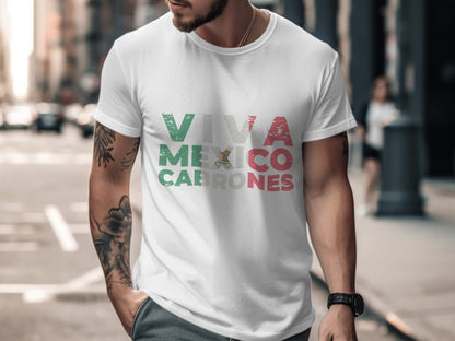 Viva Mexico Cabrones Graphic Print T-Shirt product