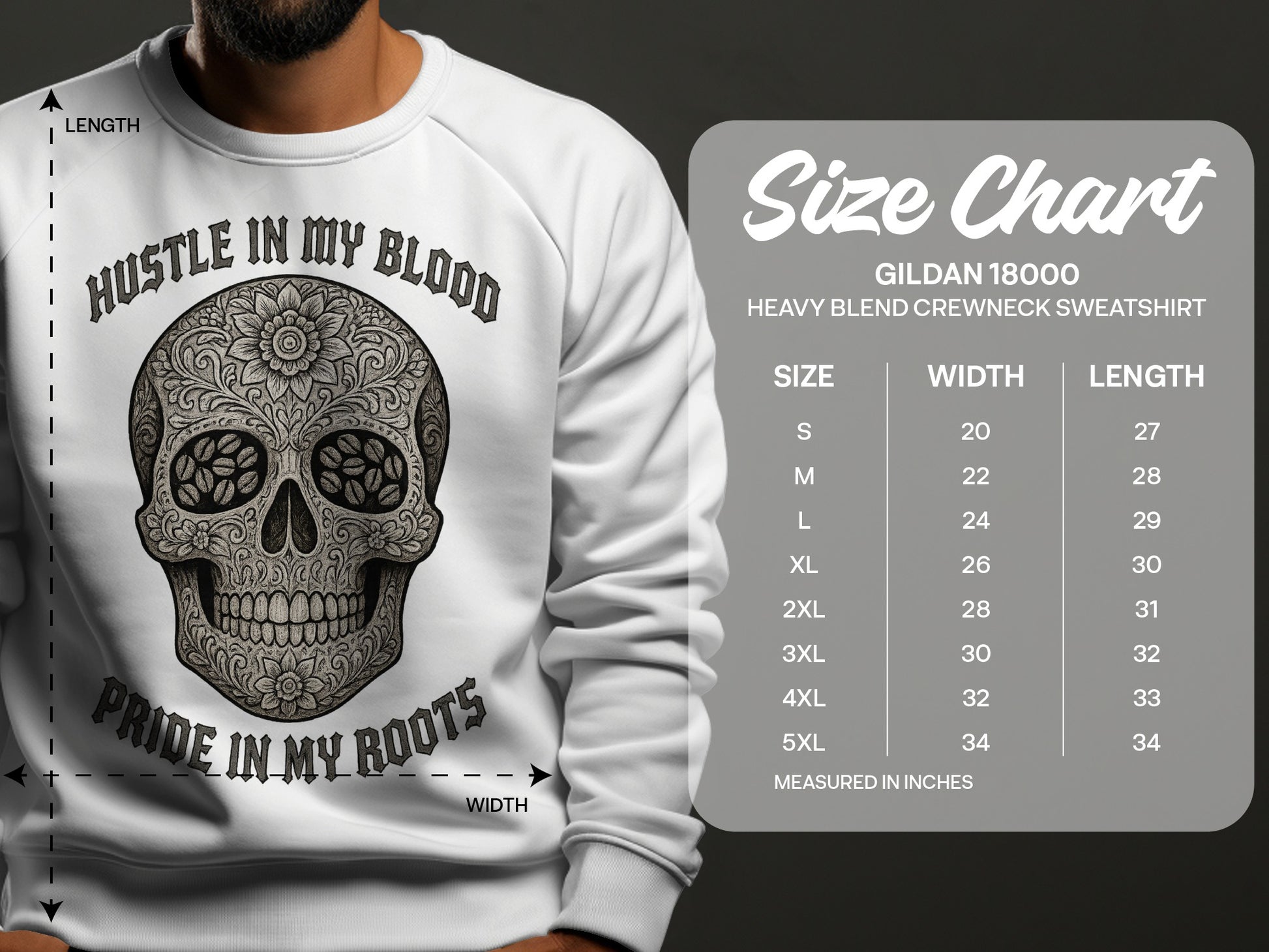 Hustle In My Blood Pride In My Roots design