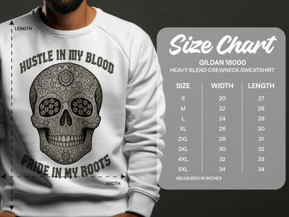 Hustle In My Blood Pride In My Roots design