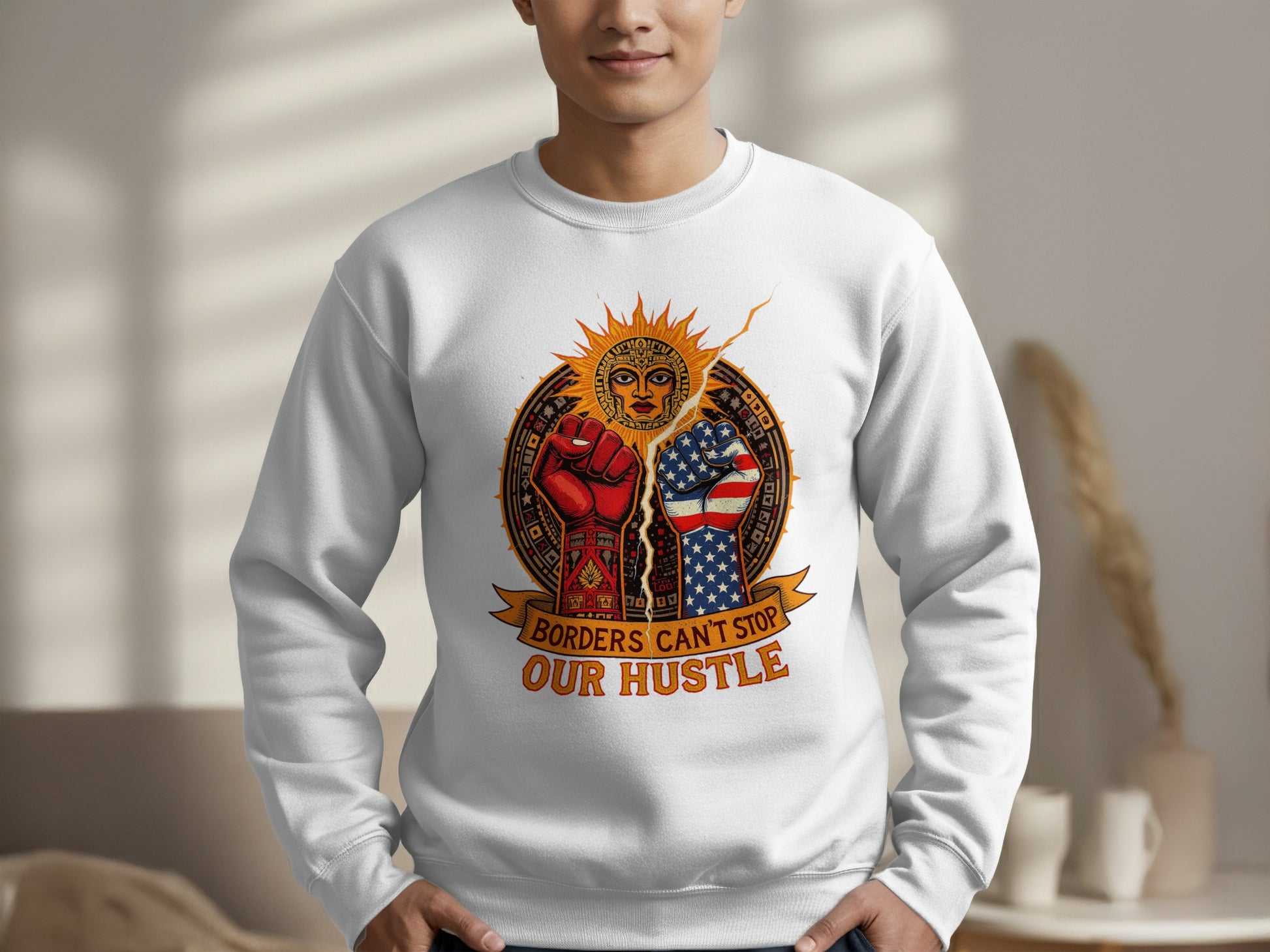 Borders Can't Stop Our Hustle Sweatshirt Product