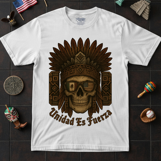 Unidad Es Fuerza Skull Chief T-Shirt