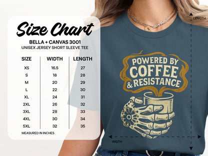 Powered by Coffee and Resistance Graphic Tee
