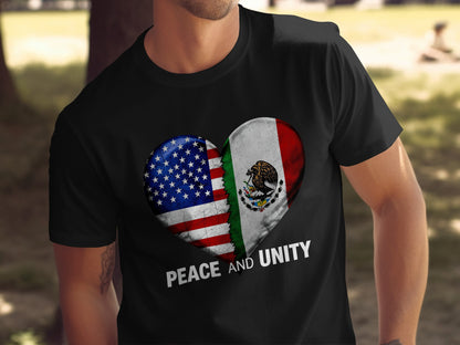 Peace and Unity Heart Flag Graphic T-shirt product