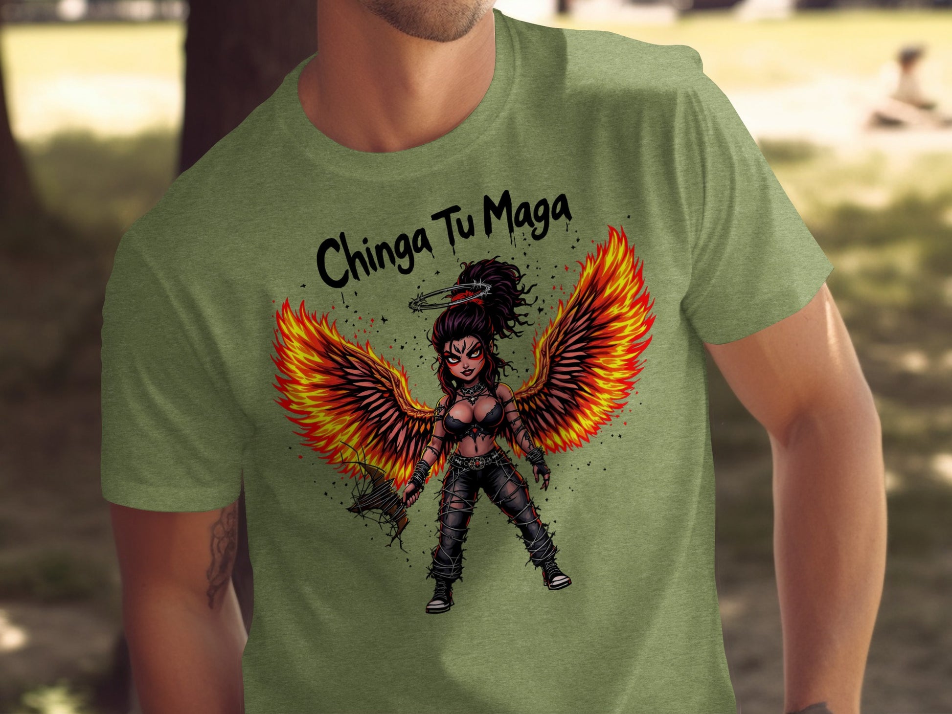 Chinga Tu Maga Graphic Fantasy Character T-shirt product