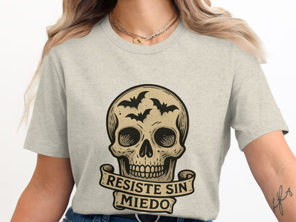 Resiste Sin Miedo Unique Skull Graphic Tee product