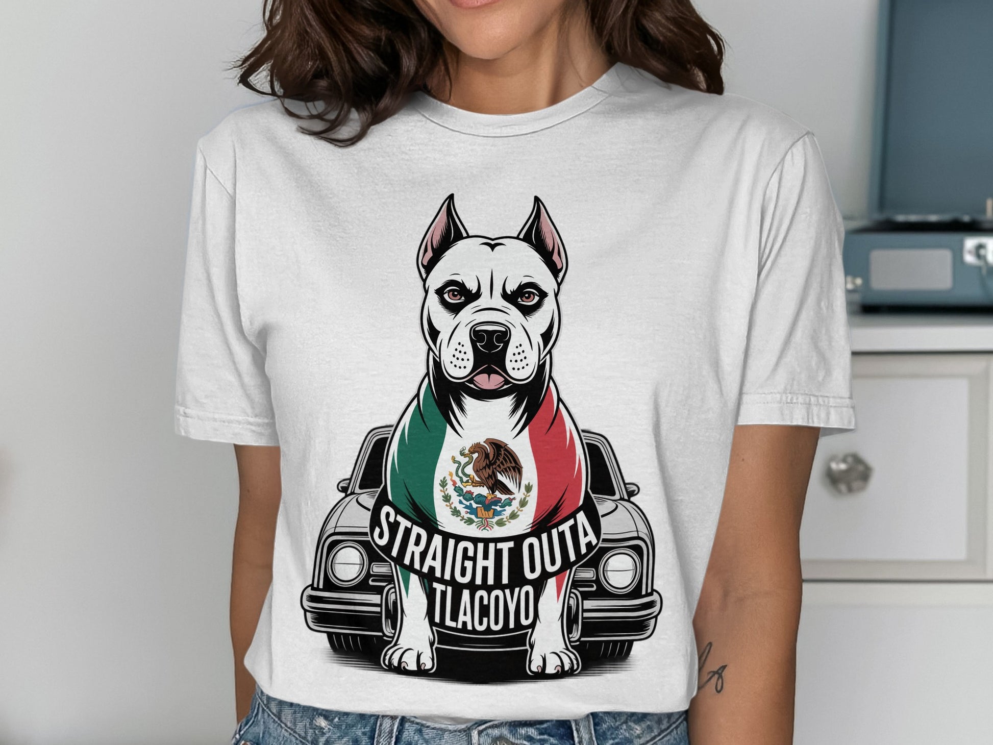 Straight Outa Tlacoyo Graphic Dog Print T-Shirt product