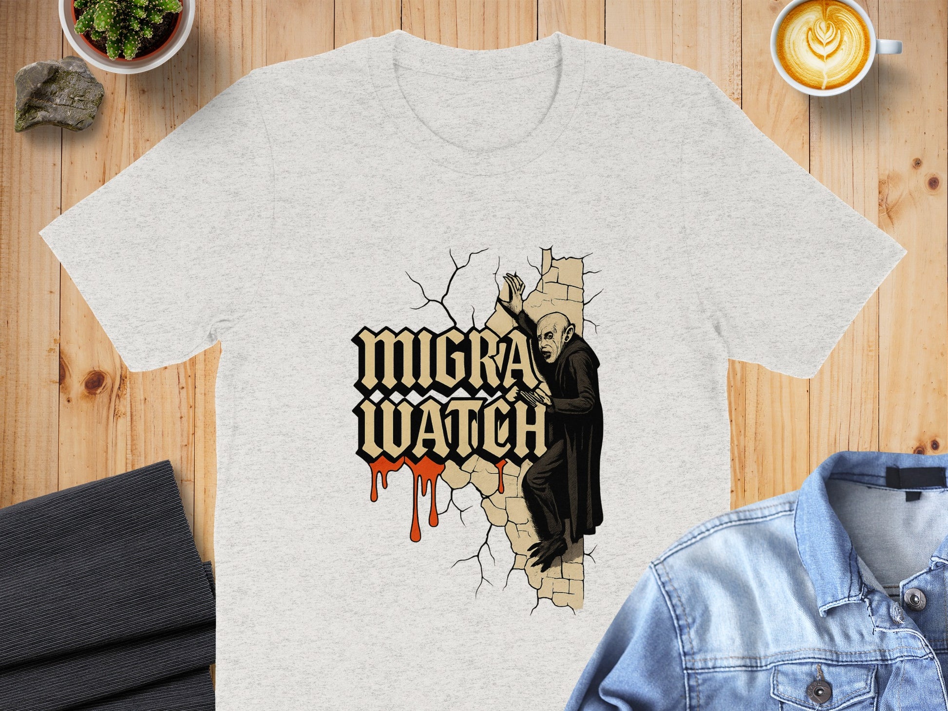 Migra Lwatch Horror Theme Graphic Tee Shirt product