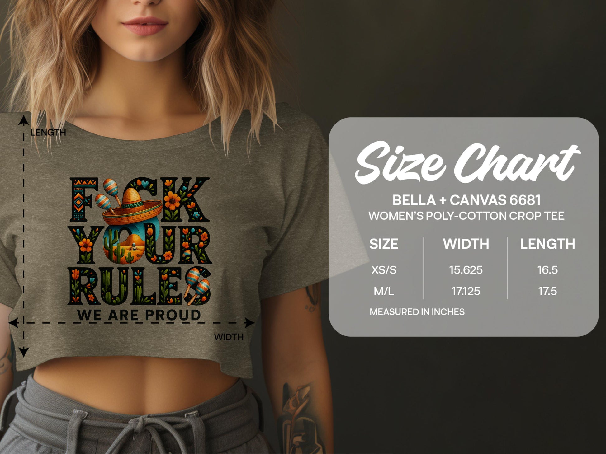 Bold Graphic Statement Women's Crop Tee Product