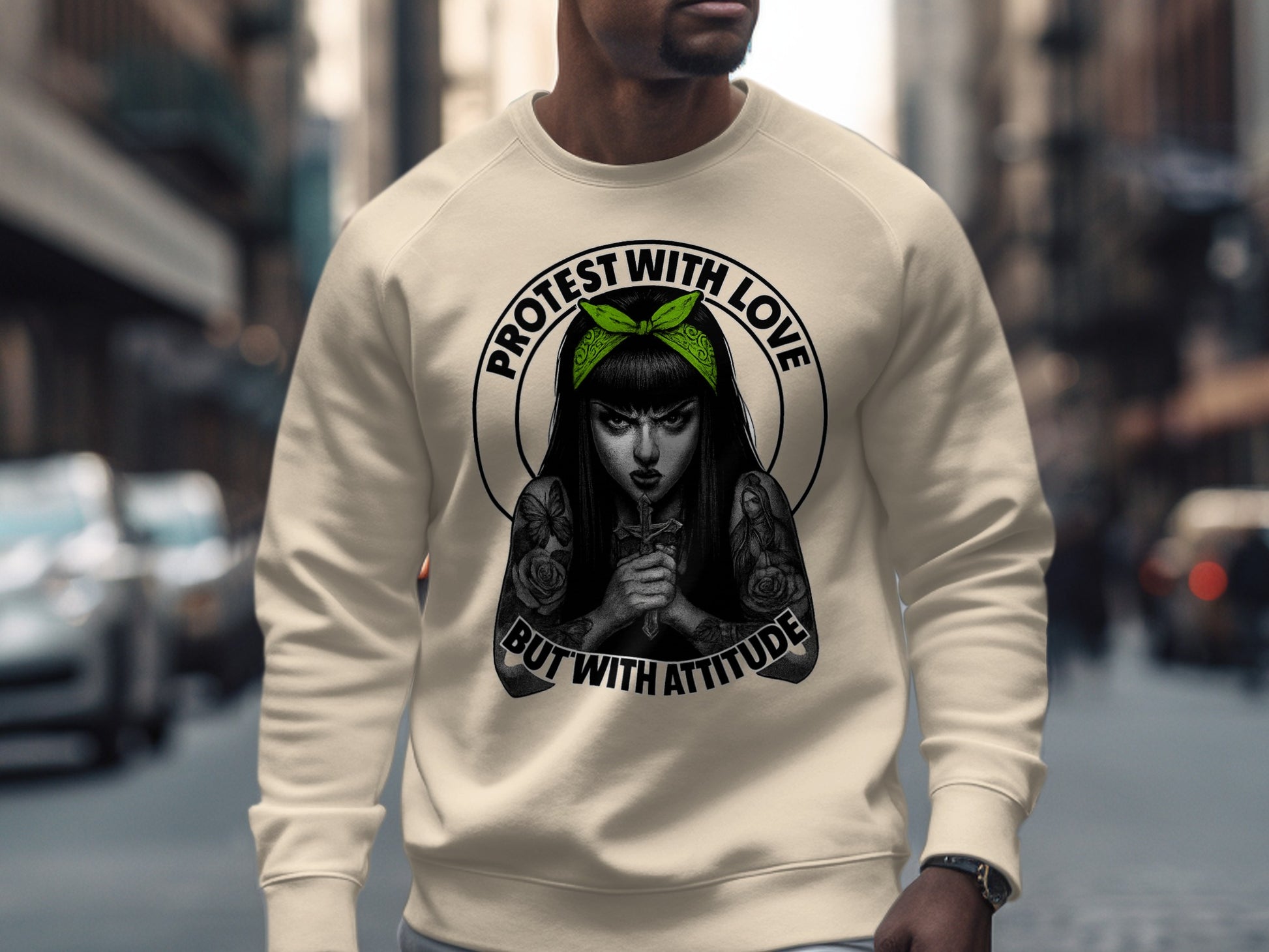 Protest With Love But With Attitude sweatshirt