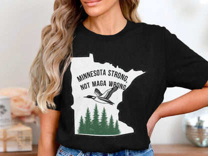 Minnesota Strong Not Maga Wrong T shirt product