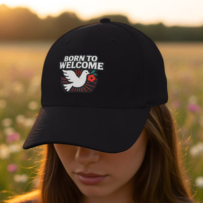 Born to Welcome Embroidered Design Black Hat product