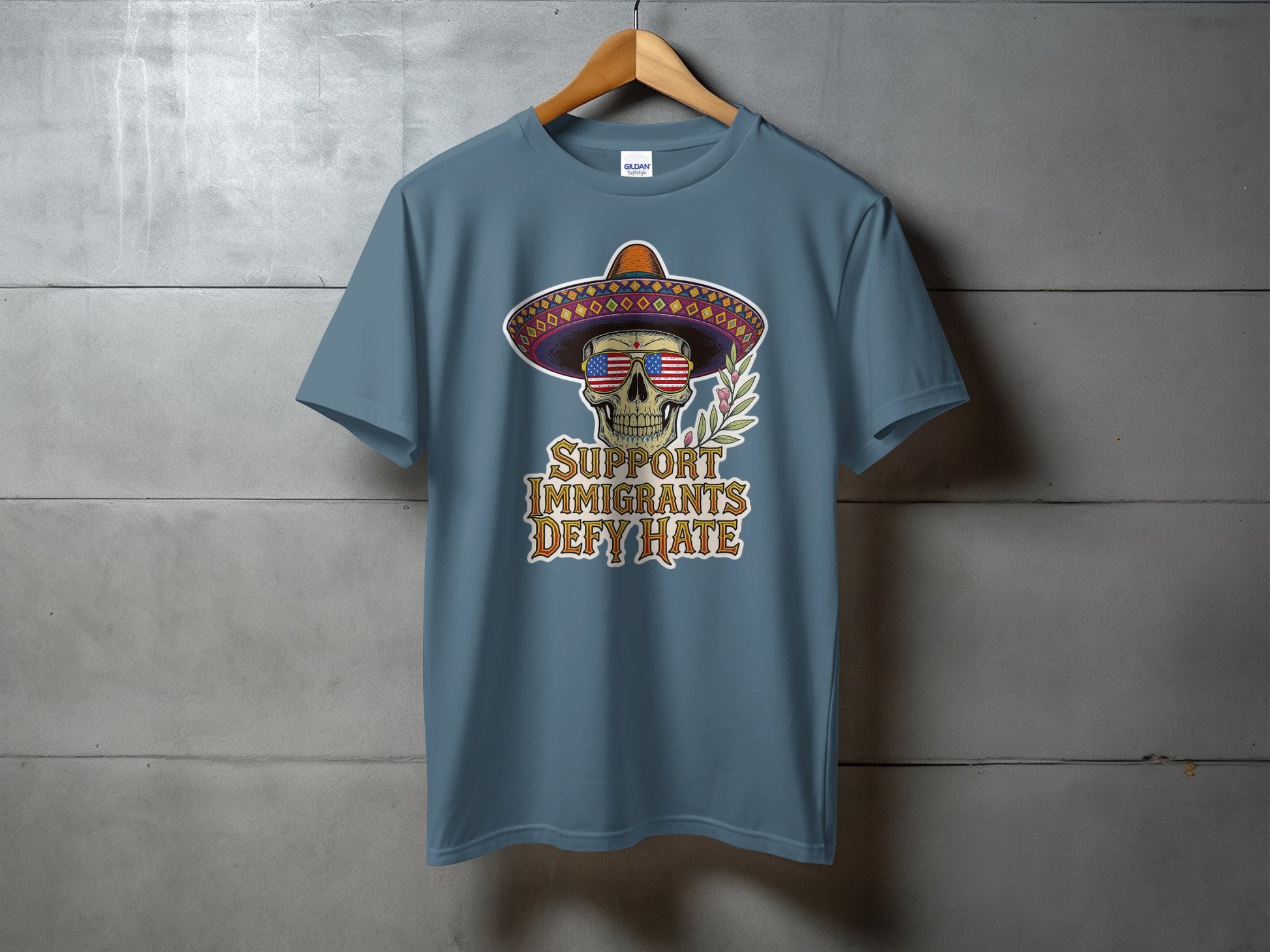 Support Immigrants Defy Hate Skull T-shirt product