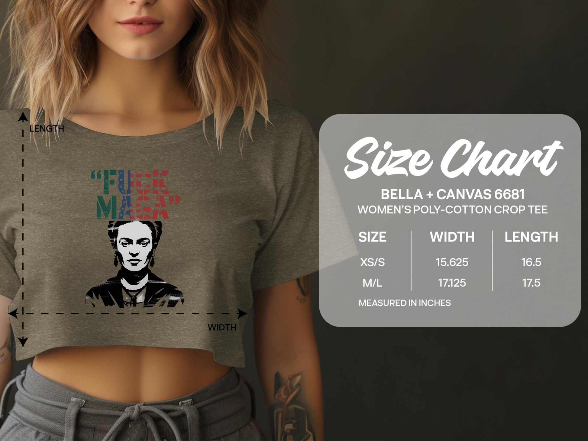 Frida Kahlo Women's Poly Cotton Crop Tee product type