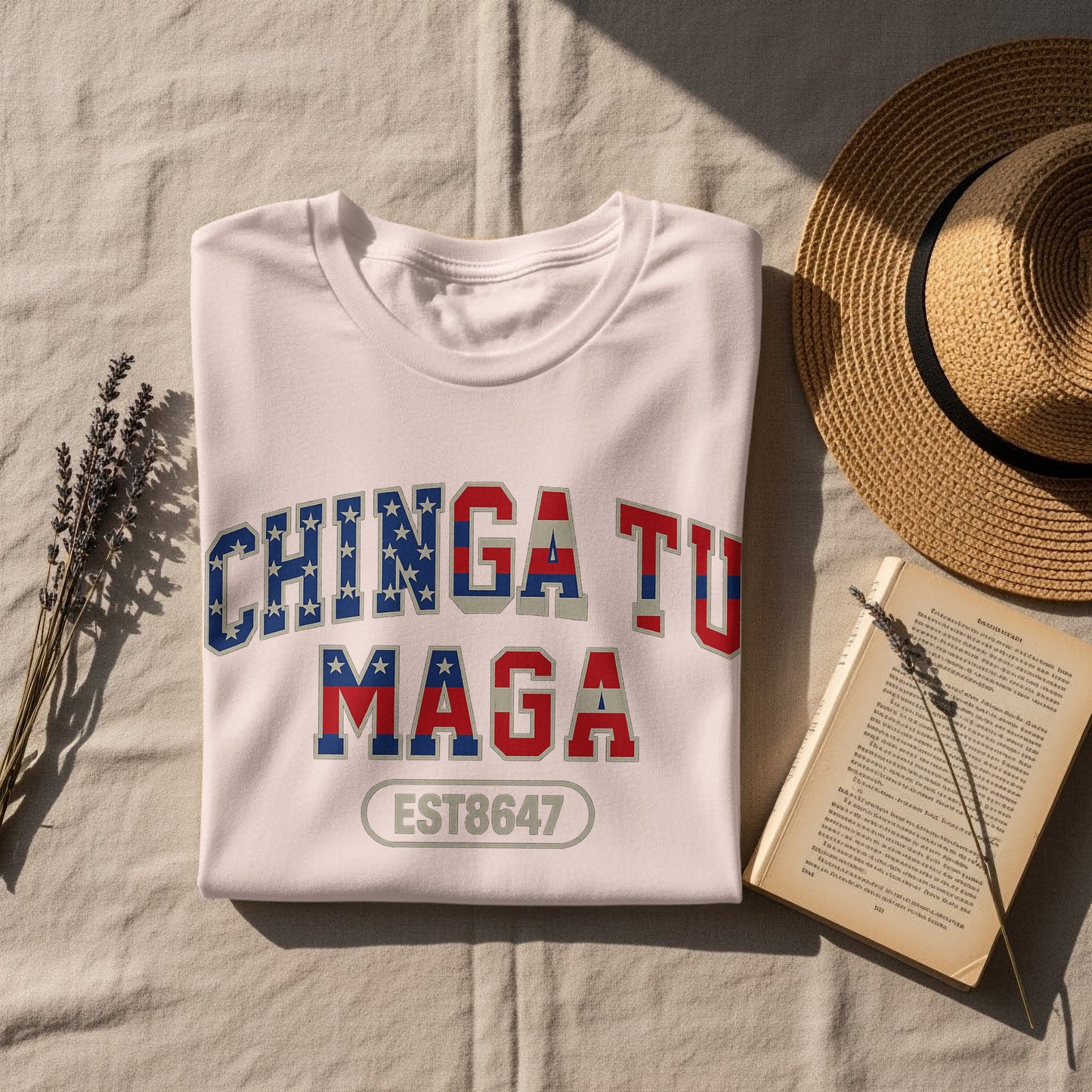 CHINGA TU MAGA EST8647 Patriotic Graphic Tee