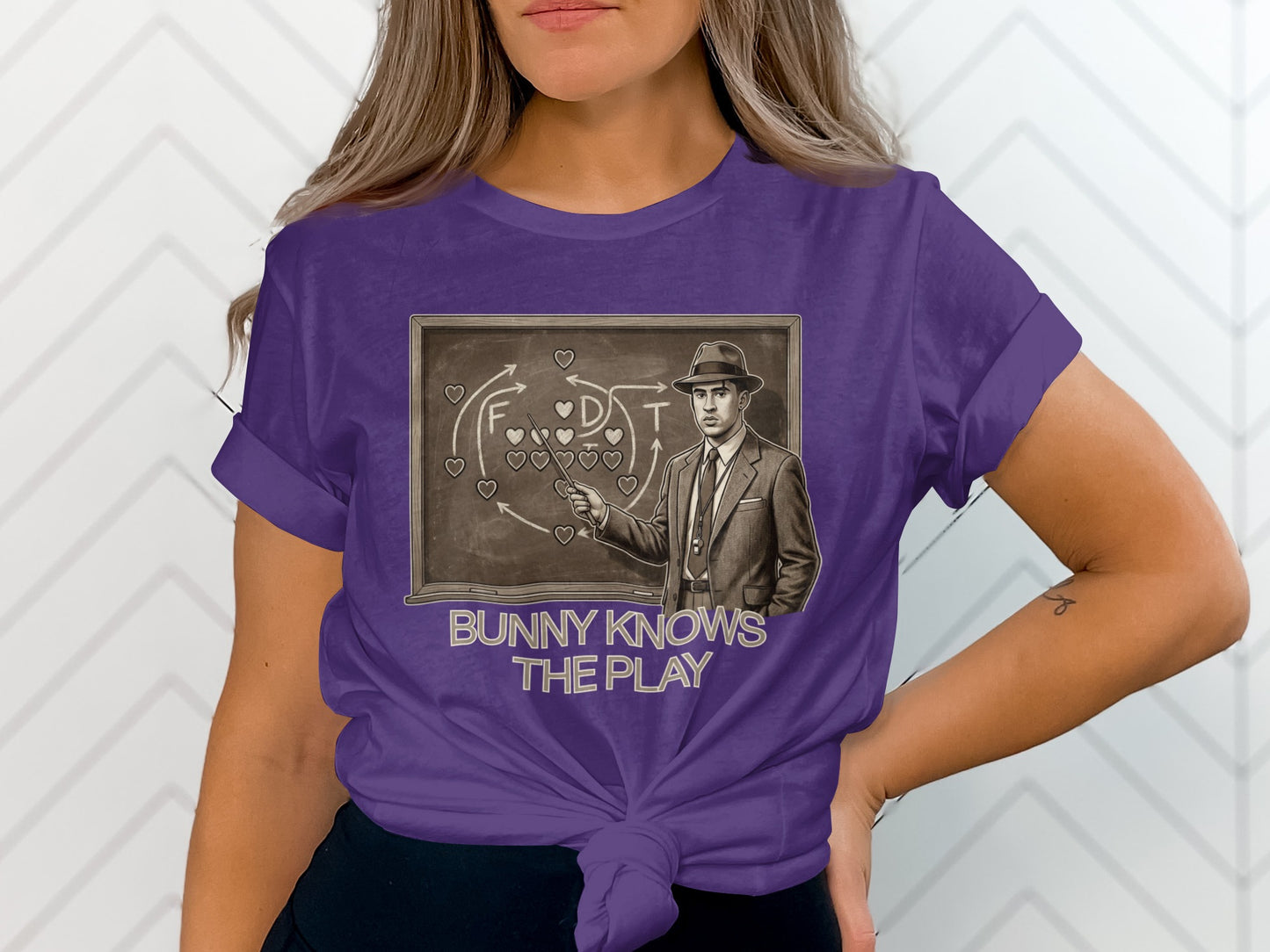 Bunny Knows The Play Graphic Tee Product