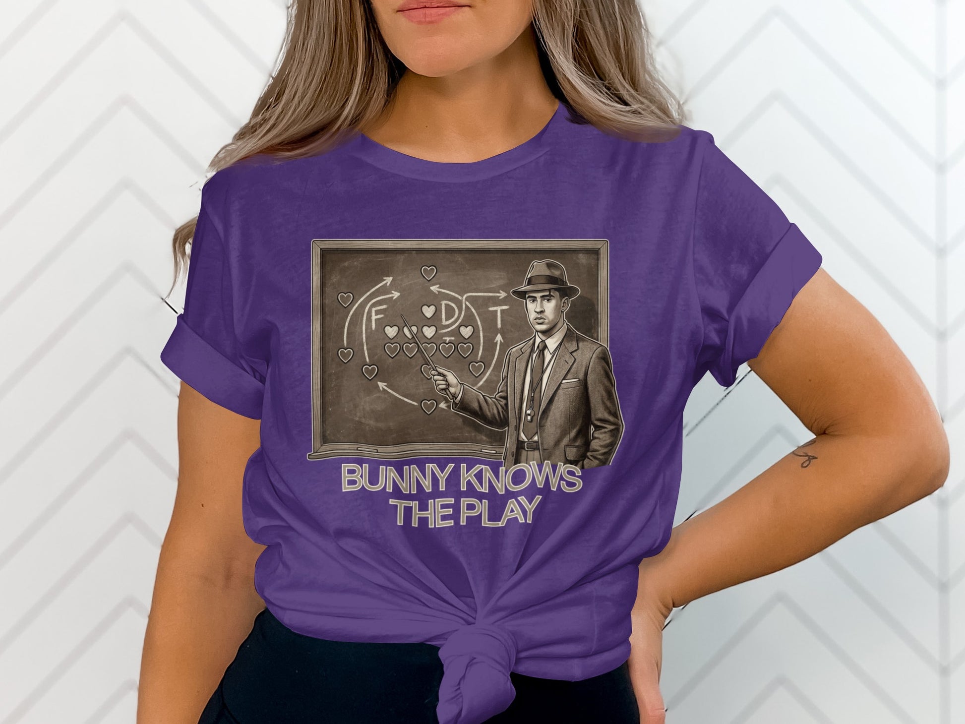 Bunny Knows The Play Graphic Tee Product