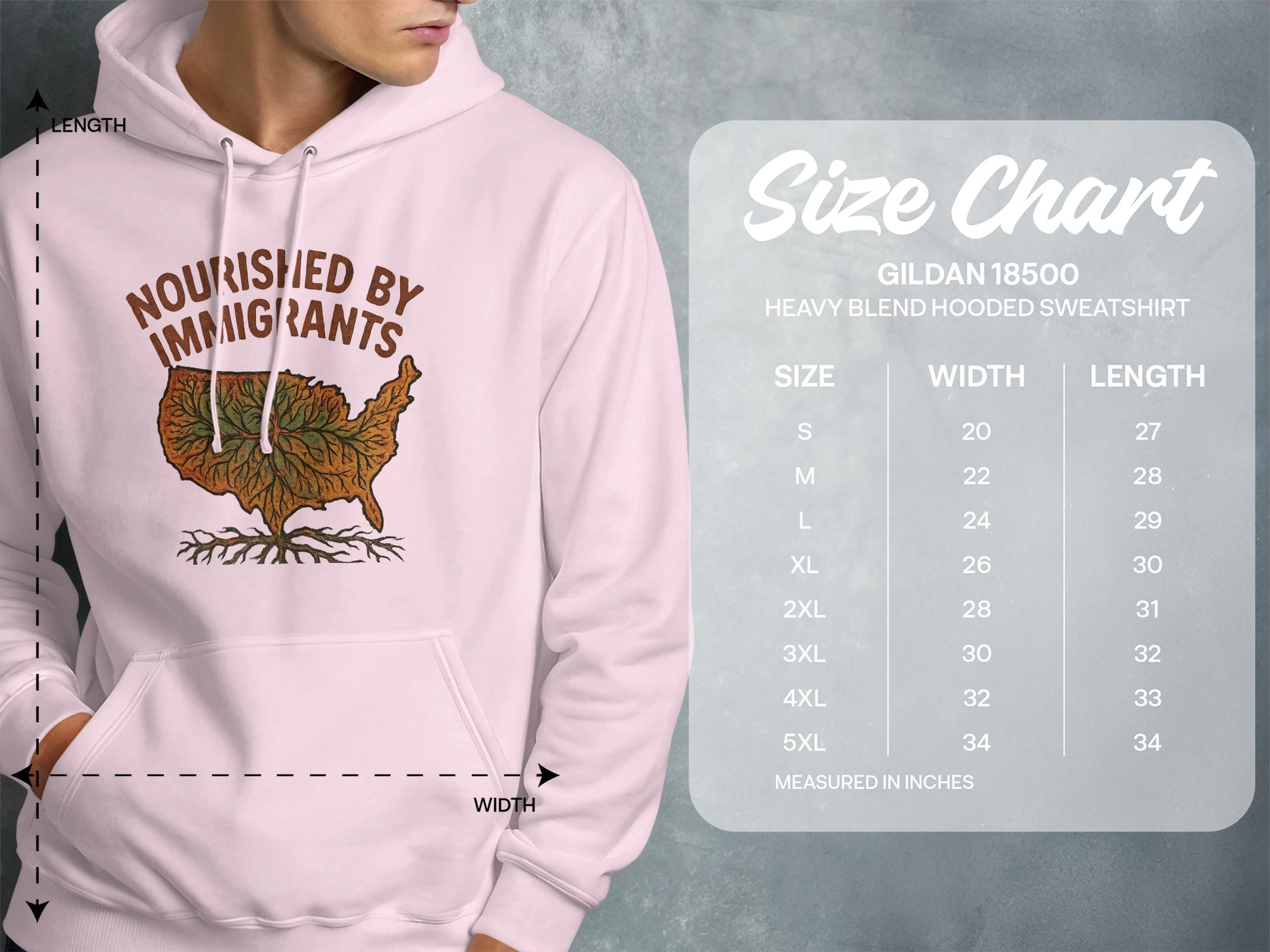 Nourished By Immigrants Hooded Sweatshirt product type