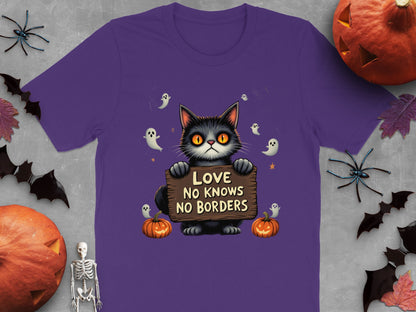 Love No Knows No Borders Cat Halloween T-shirt product