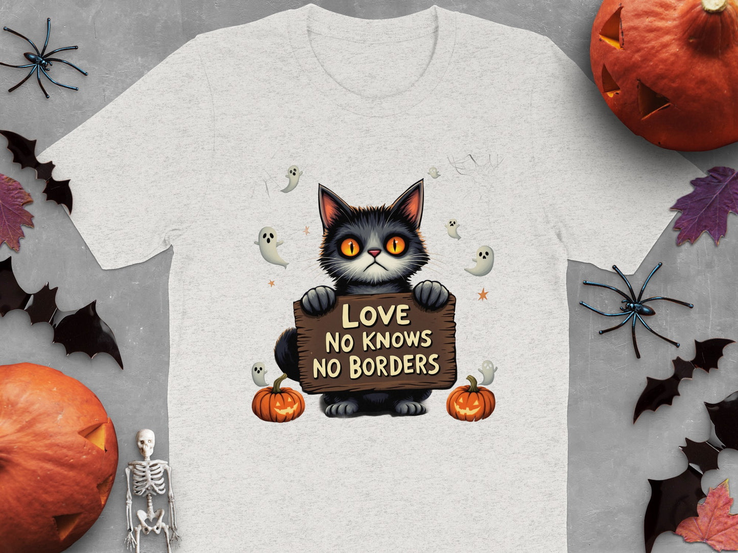 Love No Knows No Borders Halloween Cat product type