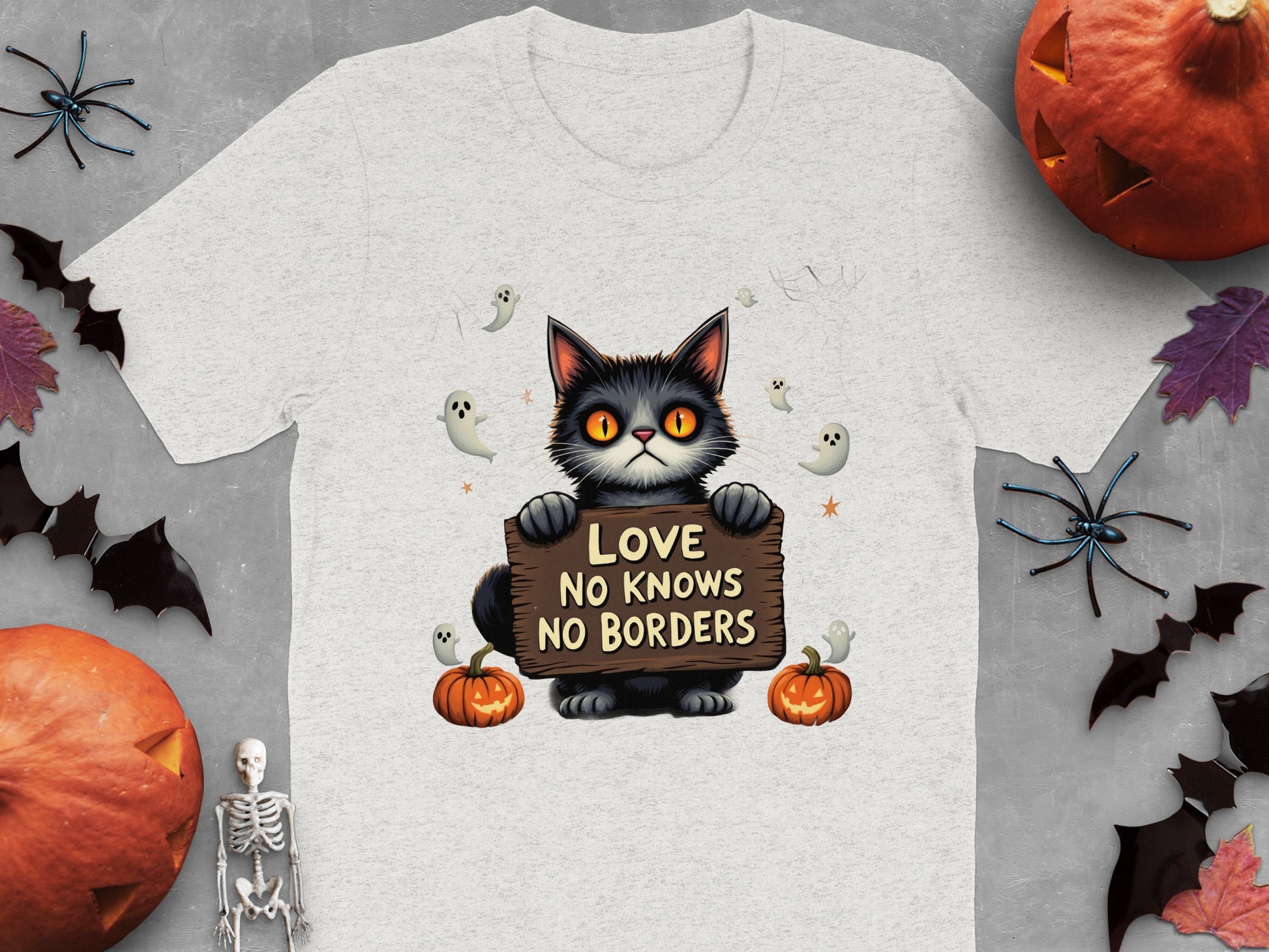 Love No Knows No Borders Halloween Cat product type