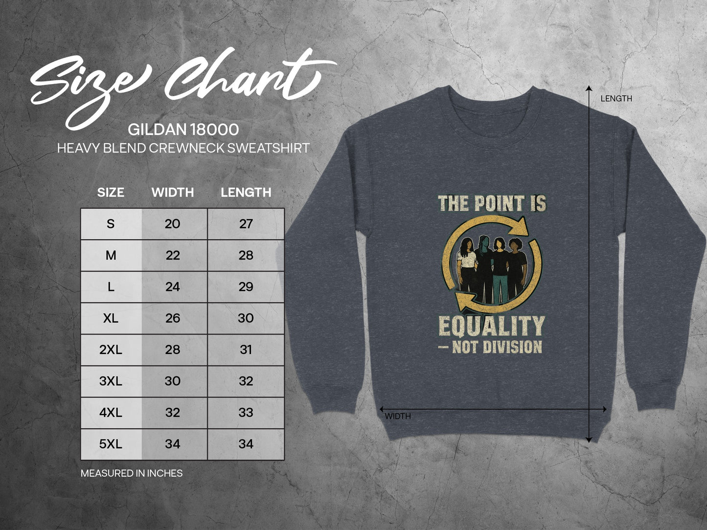 The Point Is Equality Not Division Sweatshirt product