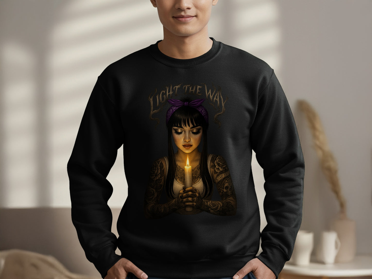 Light the Way Graphic Printed Black Sweatshirt product